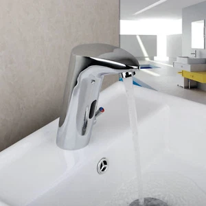 Bathroom Automatic Sensor Free Hand Touchless Faucet Basin Mixer Taps Chrome - Picture 1 of 4