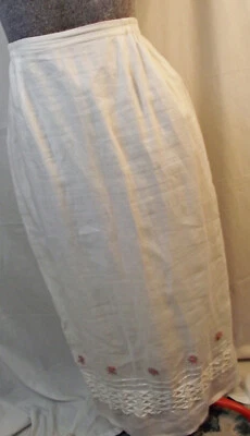 Maxi falda blanca BOHO FATE para mujer 100 % lino forrada plisada XL Foto 1 de 4