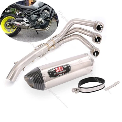 For Yamaha MT-09 FZ/FJ09 XSR900 2014-2020 Exhaust System 51mm Muffler Pipe 420mm - Image 1 of 4