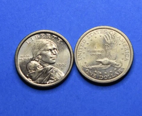 2001 D Sacagawea Native American Golden Dollar **Free Shipping** Cover