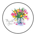 30 Thank You Tulips Envelope Seals Labels Stickers Party Favors 1.5"