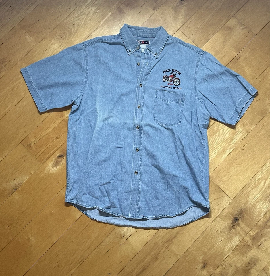 Camisa vaquera de manga corta Daytona Beach Bike Week 2005 - grande Foto 1 de 4