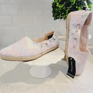 NEU Nautica Batik Espadrille Ruder Slipper Schuhe Größe 7 1/2 Knebel hinten Damen - Bild 1 von 16
