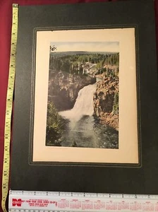 Vintage Upper Falls of the Yellowstone River Print - Picture 1 of 6