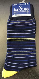 Herren Mode Neuheit Freizeitkleid blaugelb gestreifte Socken Größe 6-12 - Bild 1 von 3