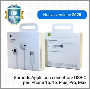 Cuffie Cuffiette Apple USB-C ORIGINALI Auricolari Apple attacco C iPhone 15 16 - Foto 1 di 4