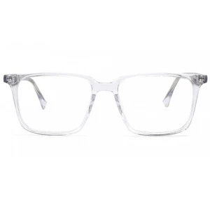 Rechteckige Acetatbrille dünnlicht Federscharniere klar Kunststoff Brillengestell - Bild 1 von 25