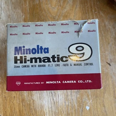 Minolta Hi-Matic 9 35mm Rangefinder Film Camera EMPTY BOX ONLY - Image 1 of 4