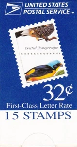 U.S. MAKESHIFT BOOKLET OF 15 SCOTT#BK272 1998 32ct TROPICAL BIRDS MINT UNOPENED - Picture 1 of 2