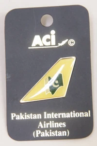 Prendedor de solapa de aleta de cola de aerolínea internacional de Pakistán de Aviation Collectibles NUEVO stock antiguo - Imagen 1 de 2
