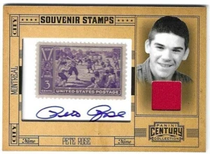 Pete Rose 2010 PANINI SOUVENIR STAMPS AUTOGRAPH JERSEY CARD Reds AUTO SP/15 made - Picture 1 of 2