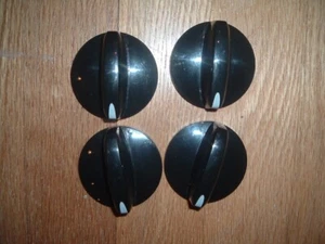 WP8522566 WHIRLPOOL RANGE OVEN BURNER KNOBS SET LOT OF 4 BLACK - Picture 1 of 2