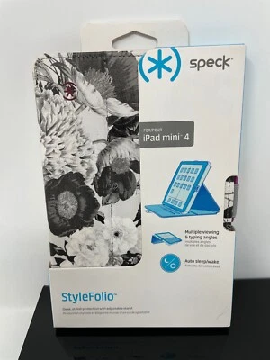 Speck StyleFolio Case for All iPad Mini4 Black Flower Fuchsia Back Brand New - Image 1 of 4