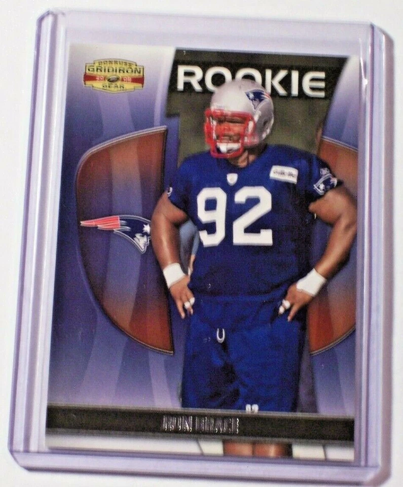 2009 Donruss Gridiron Gear Rookie Card Ron Brace /999 Patriots Boston College RC - Image 1 of 1