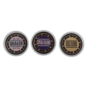 Professional Metal Big Small & Dealer Button Buttons for - Bild 1 von 7