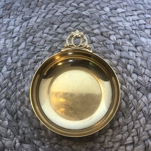 Gold Plated Vintage Trinket Dish Ashtray Wine Taster Italy WA Approx 3.5” - Picture 1 of 6
