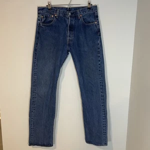 Vintage 1994 Levi's 501 Button Fly Medium Wash Herren Jeans 34x34 Y2K 90s - Bild 1 von 11