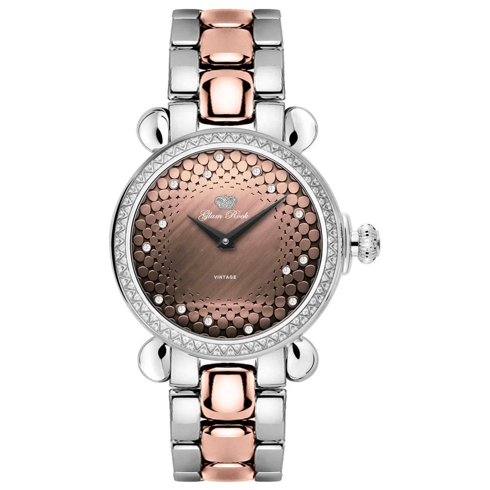 Glam Rock Women's Vintage Diamond Swiss Two-Tone Quartz 32mm Watch GR28059DS - image 1 of 1