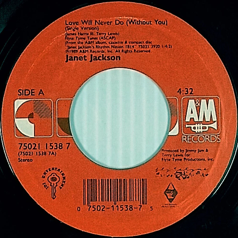 Janet Jackson - Love Will Never Do (Without You) / (Work It Out) [7" 45 rpm] — 第 1/1 张图片