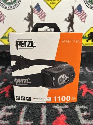 Petzl Swift RL Headlamp 1100 Lumens Rechargeable Black - Image 1 of 4