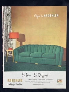 Anuncio de revista* - 1946 - Sofá Kroehler - Moderno de mediados de siglo - Imagen 1 de 1