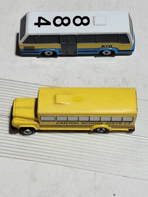 2 microbuses vintage de máquinas, Galoob 1989 T1 Foto 1 de 4