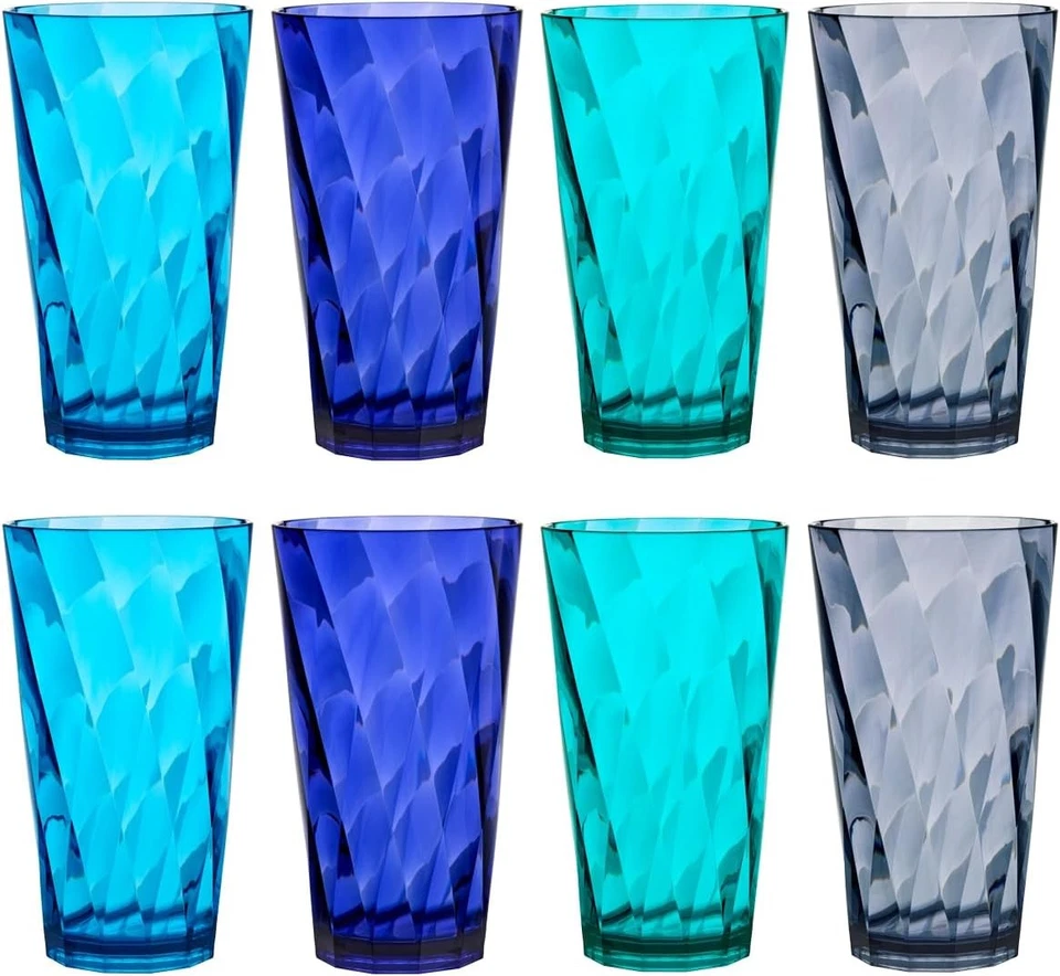 US Acrylic Optix Plastic 8 Count (Pack of 1), blue, grey, teal, purple  - Image 1 of 4