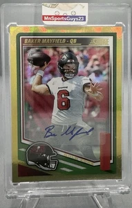 BAKER MAYFIELD 2025 PANINI SCORE #213 GOLD ZONE AUTO 35/50 - Picture 1 of 2