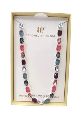 Bomb Party 2025 Jewel Candy Necklace "Glitzmas On Ice"  Black Cherry Dusk Silver - Image 1 of 3