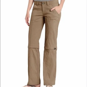 Prana Monarch Reißverschluss wandelbare Hose in Hellbraun Größe 6 - Bild 1 von 11