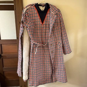 1960s Vtg 2 Piece Knit Dress & Jacket Set By Harry Allenfall Sz 8 MCM Stars D1 - Picture 1 of 19