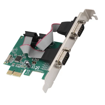 2 Port 2*RS-232 Serial Port COM To PCI-E PCI Express Card Adapter Converter BEA - Image 1 of 4