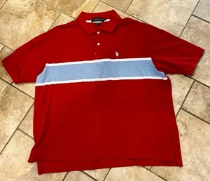 Polo de manga corta a rayas 2XL de la Asociación de Polo de Estados Unidos para hombre. Clásico y elegante - Imagen 1 de 4