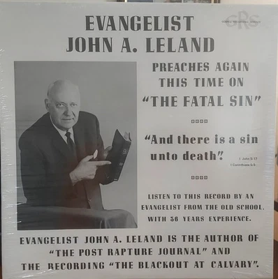 Evangelist John A. Leland Preaches Again LP RECORD ALBUM New Sealed Foto 1 de 2
