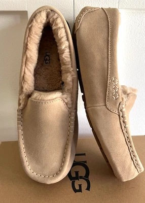 Nuevas en Caja Auténticas Zapatillas UGG Ansley Arena Gamuza Piel Mujer Talla 10 Foto 1 de 4
