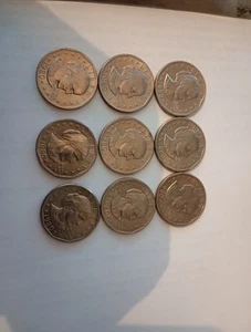1980 Susan B Anthony Liberty un dólar EE. UU. LOTE DE 9 MONEDAS - Imagen 1 de 8