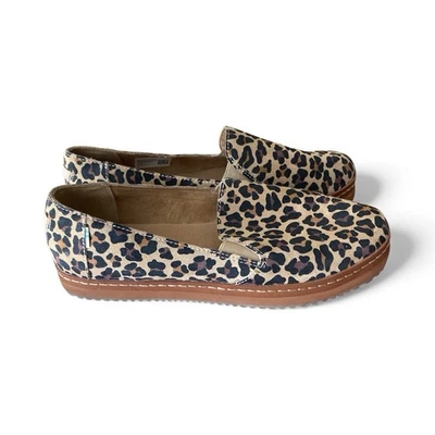 Женские кожаные туфли-слипоны Toms цвета Palma желтовато-коричневые пустынные леопардовые; размер 9,5 Вт - Изображение 1 из 4