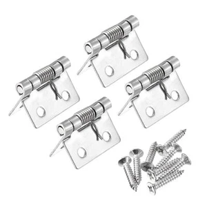 4pcs Spring Loaded Hinges 1" 304 Stainless Steel Self Closing Hinge for Cabinet - Picture 1 of 5
