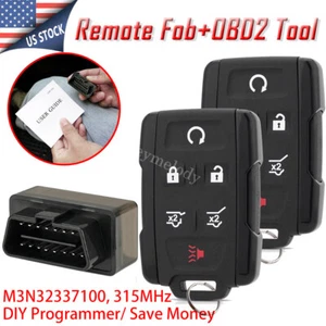 for 2015-2020 Chevrolet Suburban Tahoe GMC Yukon Key Programming + Remote Fob 6B - Picture 1 of 11