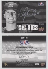 2009 Upper Deck USA Baseball Box Set Big Sigs National Team /75 Tyler Holt Auto
