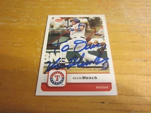 Tarjeta coleccionable Fleer #287 2006 autografiada por Kevin Mench MLB Texas Rangers - Imagen 1 de 3