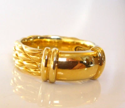 ANILLO PARA HOMBRE DAVID YURMAN ORO 18K 4200, BANDA METRO CHEVRON Foto 1 de 3