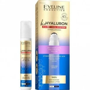 Eveline Bio Hyaluron Roll On Gel 3X Retinol System Anti Wrinkle Eye Eyelid 15ml - Picture 1 of 4