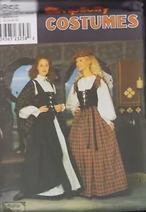 Haube Rock Shirt Weste Schal schottische Highlands Gr. 14-20 Simplicity 8855 UC FF - Bild 1 von 2