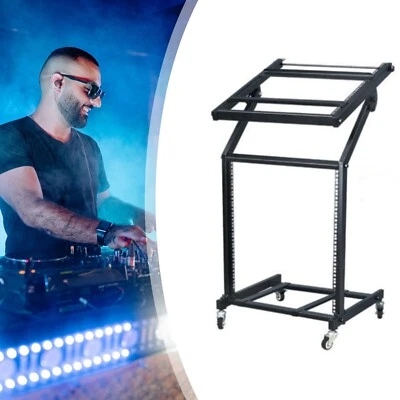 Mobiler DJ PA Studio Rack Wagen 12U Rack Ständer Rollwagen Stage Stand - Bild 1 von 4