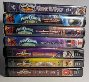 lot of 7 Power Rangers VHS - Dino Thunder, Wild Force, Time Force, Rescue  - Picture 1 of 17