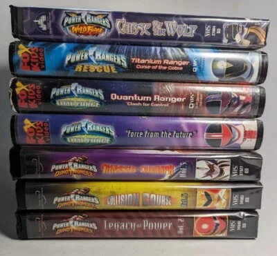 lot of 7 Power Rangers VHS - Dino Thunder, Wild Force, Time Force, Rescue  - Image 1 of 4