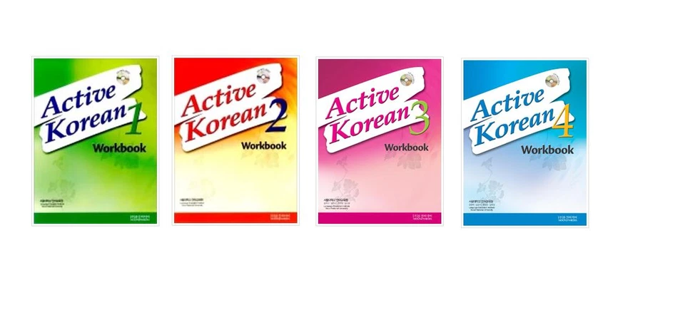 ACTIVE KOREAN Learn KOREAN WORKBOOK  VOL.1-4 LANGUAGE study - Image 1 of 1