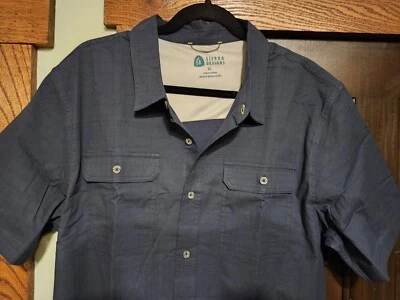 NEW Sierra Designs Mens Shirt Blue Short Sleeve Button-Down Stretch Pockets XL - Image 1 of 4