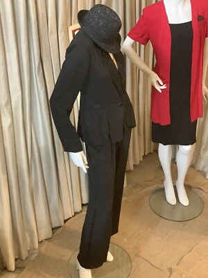 Laurence Kazar Vintage Sz 8 2 Pc 100% Silk Suit Set (M. Jackson Style) MSRP $298 - Image 1 of 4